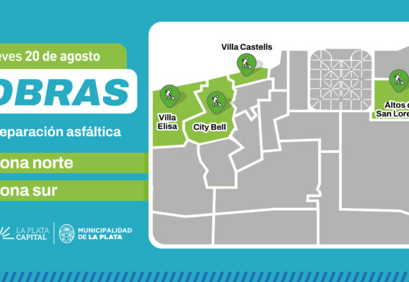 La Municipalidad ejecuta obras viales de reparación y renovación en las zonas norte y sur de La Plata