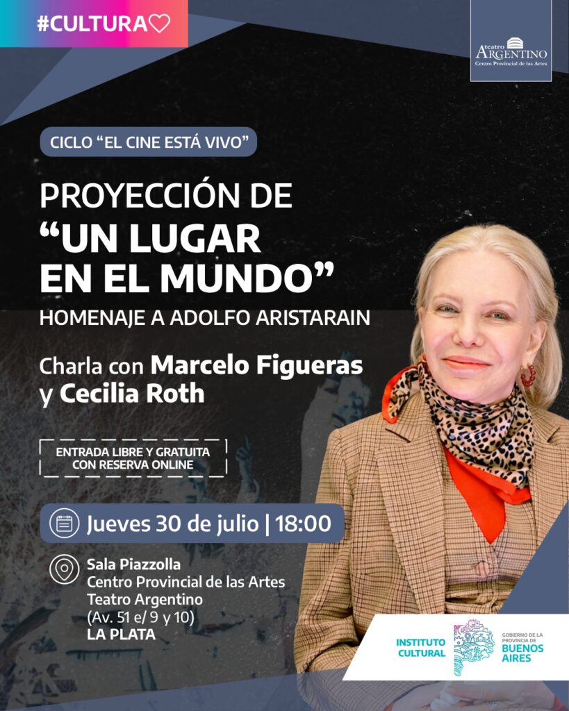 Con una charla de Cecilia Roth, proyectan “Un lugar en el mundo” en el Teatro Argentino