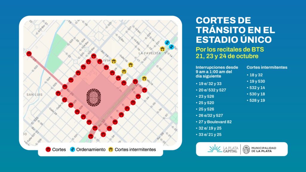 El Municipio dispone un operativo especial por los recitales de BTS en La Plata